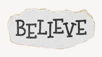 Believe word, ripped paper typography | Free PSD - rawpixel
