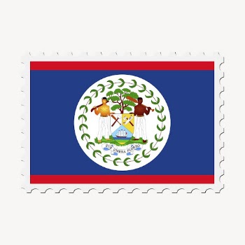 Belize flag flag clipart, postage | Free Photo - rawpixel