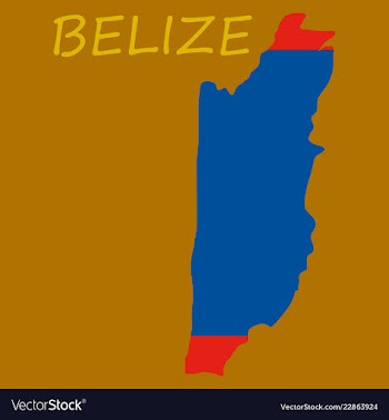 Belize map high detailed isolated on white vector image