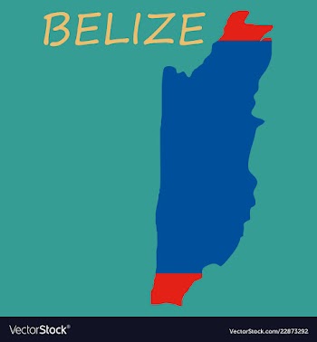 Belize map high detailed isolated on white vector image