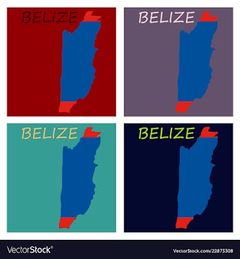 Belize map high detailed isolated on white vector image