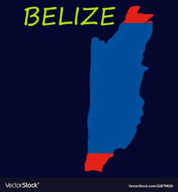 Belize map high detailed isolated on white vector image