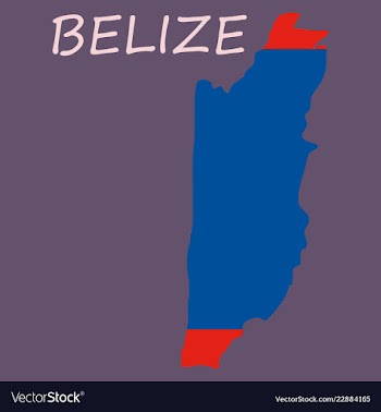 Belize map high detailed isolated on white vector image