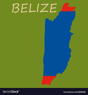 Belize map high detailed isolated on white vector image