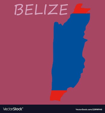 Belize map high detailed isolated on white vector image