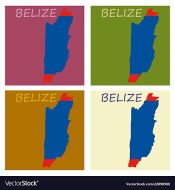 Belize map high detailed isolated on white vector image
