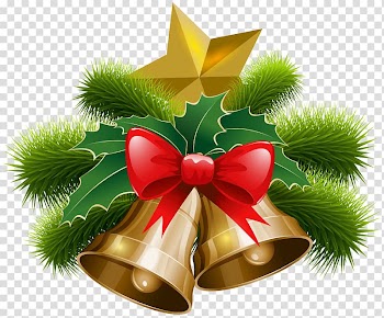 Bell and star digital art, Jingle bell Christmas , Christmas Bells and Bow transparent background PNG clipart
