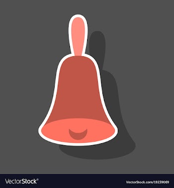Bell icon alarm service bell handbell sign vector image