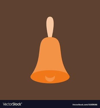 Bell icon alarm service bell handbell sign vector image