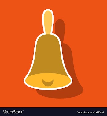 Bell icon alarm service bell handbell sign vector image