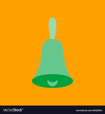 Bell icon alarm service bell handbell sign vector image
