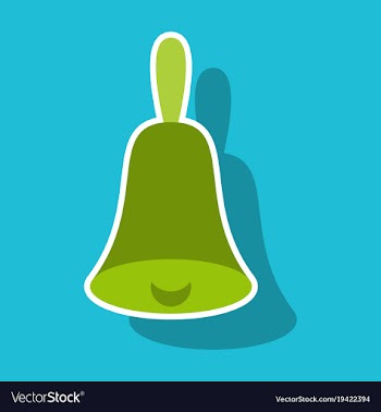 Bell icon alarm service bell handbell sign vector image
