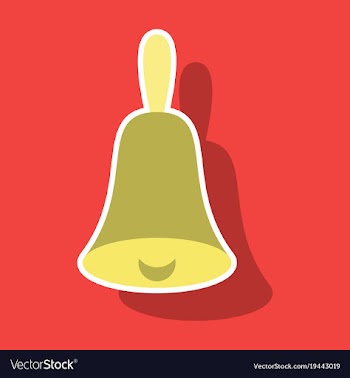 Bell icon alarm service bell handbell sign vector image