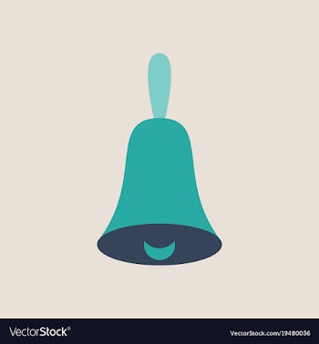 Bell icon alarm service bell handbell sign vector image