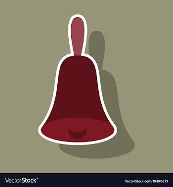 Bell icon alarm service bell handbell sign vector image