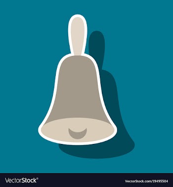 Bell icon alarm service bell handbell sign vector image