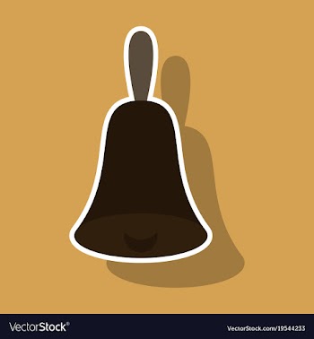 Bell icon alarm service bell handbell sign vector image