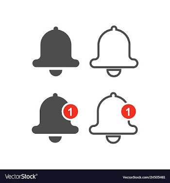 Bell line icons vector image