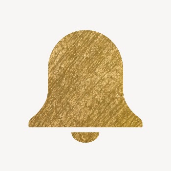 Bell, notification icon, gold illustration | Free Icons - rawpixel