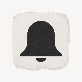 Bell, notification icon, ripped paper | Free Icons - rawpixel