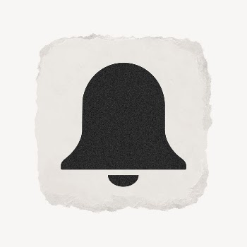 Bell, notification icon, ripped paper | Free Icons - rawpixel
