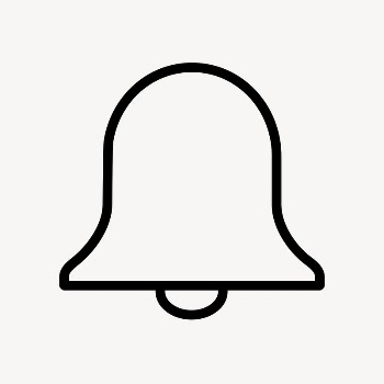 Bell, notification line icon, minimal | Free Icons - rawpixel