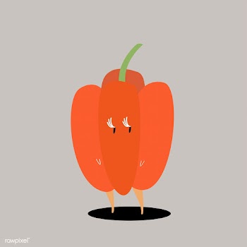 Bell pepper cartoon character vector | Free stock vector - 538609