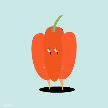 Bell pepper cartoon character vector | Free stock vector - 538748