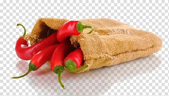 Bell pepper Facing heaven pepper Chili pepper Vegetable, Sacks filled with red pepper transparent background PNG clipart