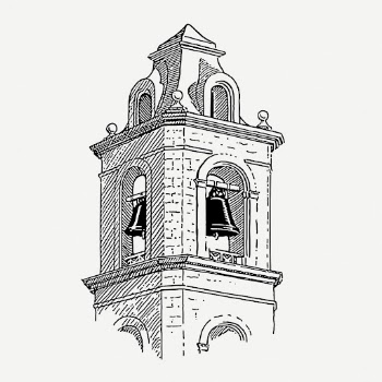 Bell tower drawing, vintage illustration | Free PSD - rawpixel