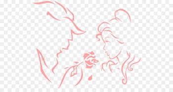 Belle Beast Silhouette Drawing Stencil - beauty and the best 
