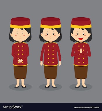 bellgirl character with various expression
