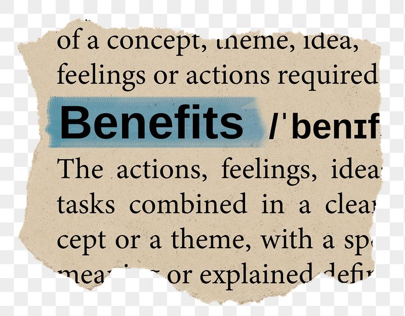 Benefits png word sticker, torn | Free PNG - rawpixel