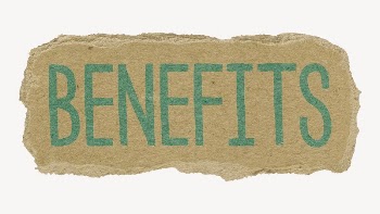 Benefits word, torn craft paper | Free PSD - rawpixel