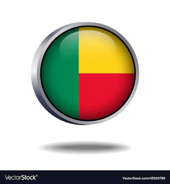 benin flag button