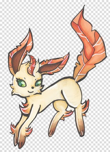 Benji: Autumn Leafeon transparent background PNG clipart