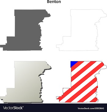 Benton Map Icon Set vector image