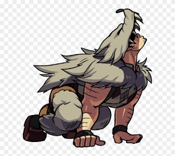 Beowulf Crouches Down And Howls Like A Wolf, With His - Beowulf Skullgirls Taunt