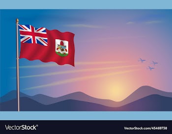 bermuda flag in the morning sun