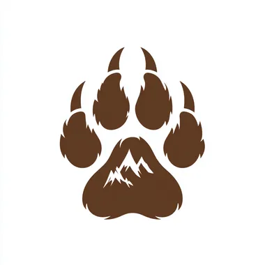 Bernese Mountain Dog Paw Logo