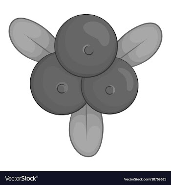Berries icon black monochrome style vector image