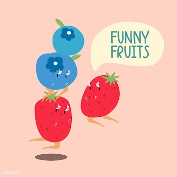 Berries say funny fruits cartoon character ve.. | Free stock vector - 538655