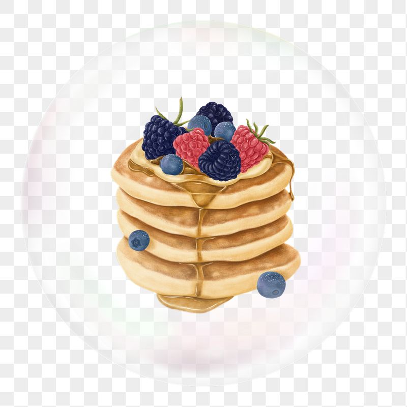 Berry pancakes png sticker, breakfast | Free PNG - rawpixel