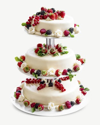 Berry wedding cake collage element, | Free PSD - rawpixel