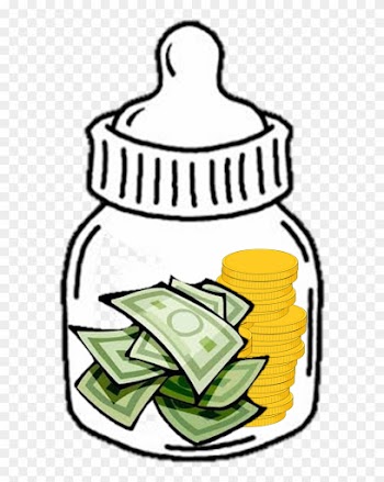Besides Start Up Costs Like Hospital Delivery, It's - Baby Bottle Clipart Black And White