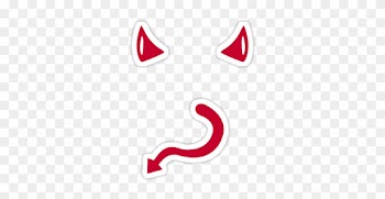 Best Devil Tail Clipart Red Devil Horns Tail Stickers - Devil Horns And Tail Png