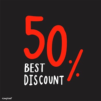 Best discount typography vector in white | Free stock vector - 472313