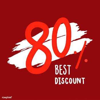 Best discount typography vector in white | Free stock vector - 472424