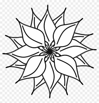Best Flower Clipart Black And White - Flower White And Black