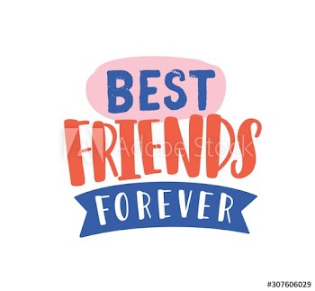 Best friends forever hand drawn vector lettering